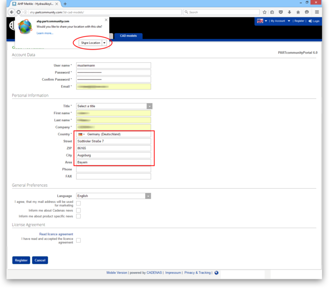 Registrierung für das 3D CAD Downloadportal PARTcommunity gestaltet sich nun noch einfacher.