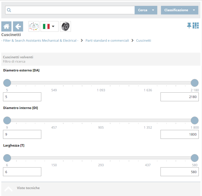 Con la funzione „Filter & Search Assistant“ i progettisti trovano più velocemente i dati 3D di engineering dei componenti che cercano