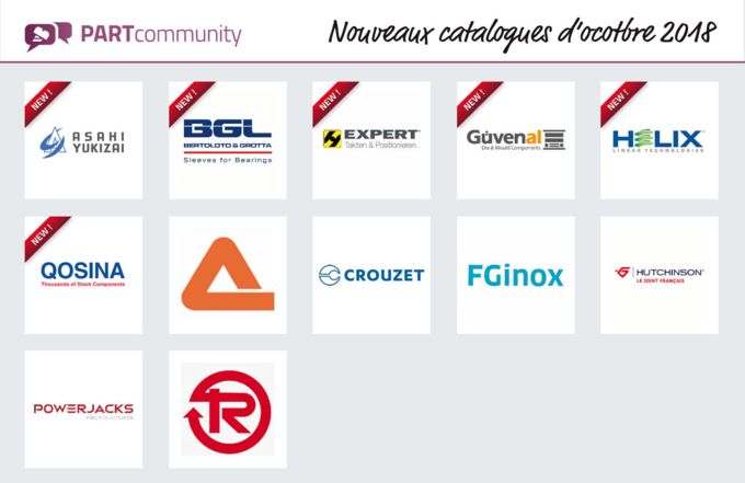 PARTcommunity : nouveaux catalogues de septembre 2018