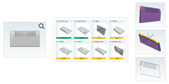 GEOsearch powered by CADENAS offers comparison methods for components