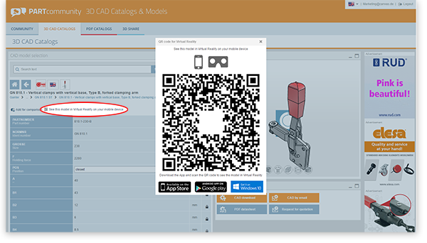 QR Codes können jetzt für jedes Bauteil vom Komponentenhersteller hinterlegt werden.